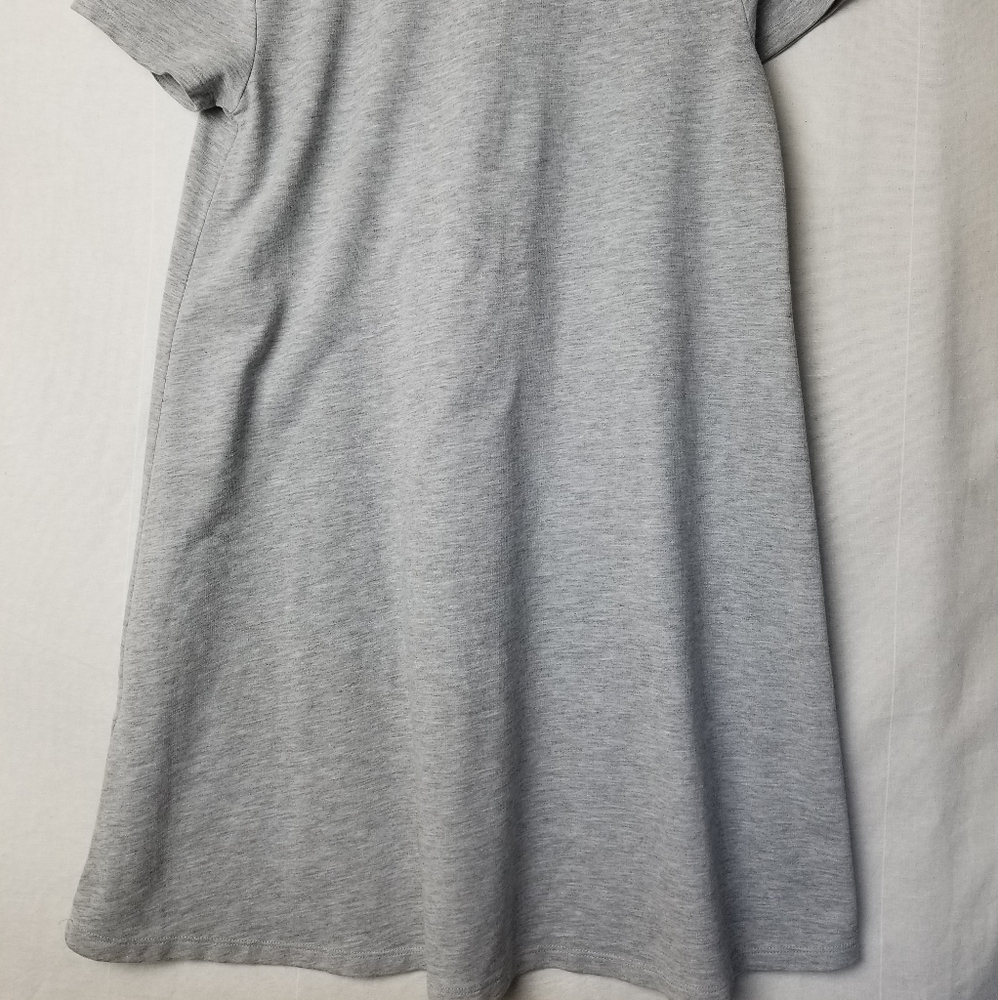 Z Supply Gray Cutout Baby French Terry Short Sleeves T-shirt Dress Size Small - Picture 11 of 13